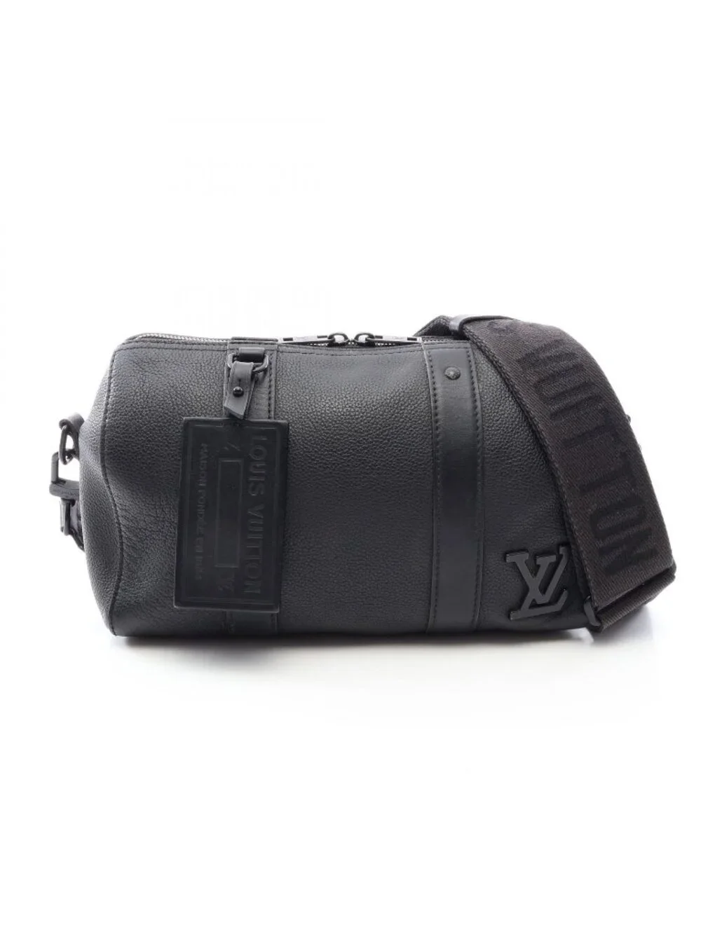 Louis Vuitton Shoulder Bag City Keepall Noir Leather